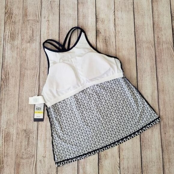 JAG High Neck Criss Cross Back Tankini Sports Top Tennis Swim Athletic Medium - Picture 6 of 11